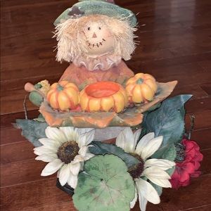 Scarecrow candle holder